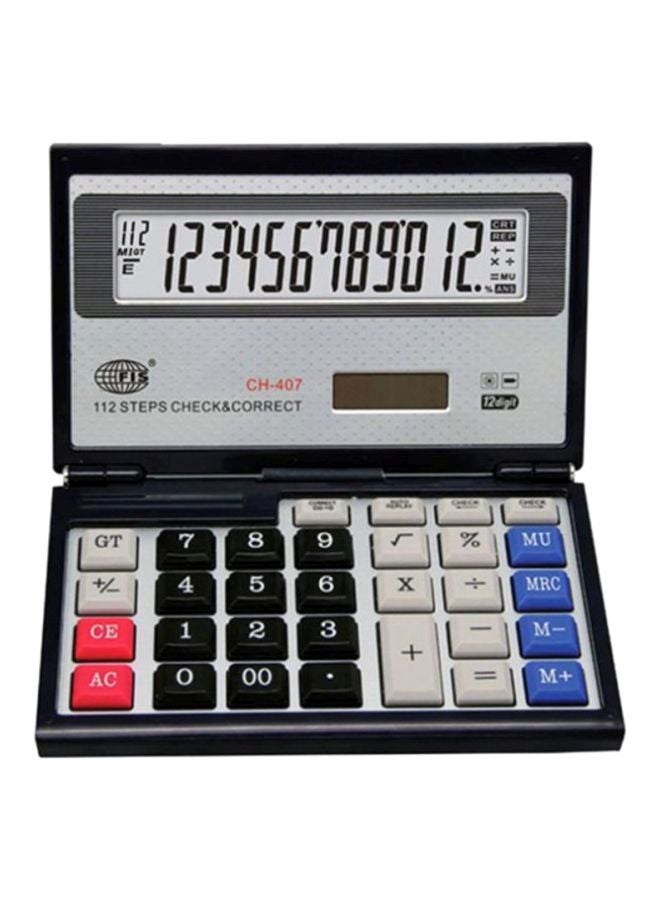 Check And Correct 12 Digits Calculator Black