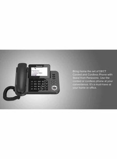 Panasonic DECT Corded And Cordless Phone With Stand Black  - Image 5