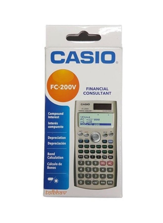كاسيو آلة حاسبة للاستشارات المالية سعة 12 رقم فضي/رمادي/اسود - Image 2