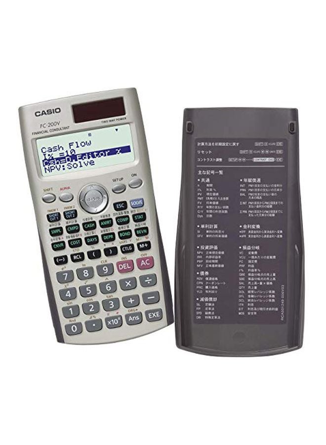 كاسيو آلة حاسبة للاستشارات المالية سعة 12 رقم فضي/رمادي/اسود - Image 4