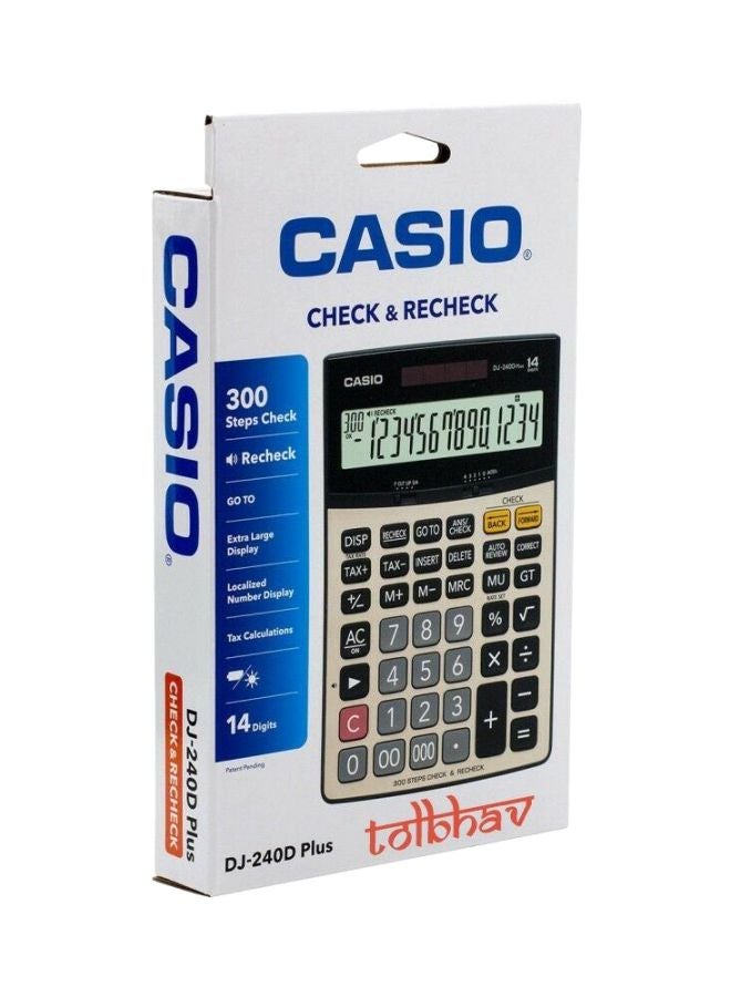 CASIO DJ-240 12-Digit Desk Electronic Financial Business Calculator Silver/Grey/Black - Image 4