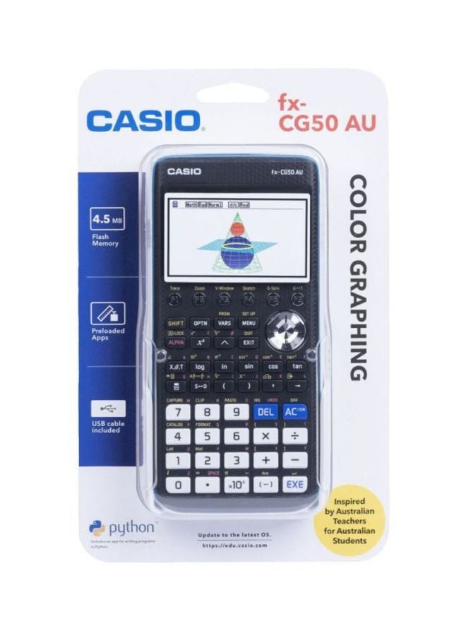 كاسيو آلة حاسبة بيانية ملونة أسود/أبيض - Image 3