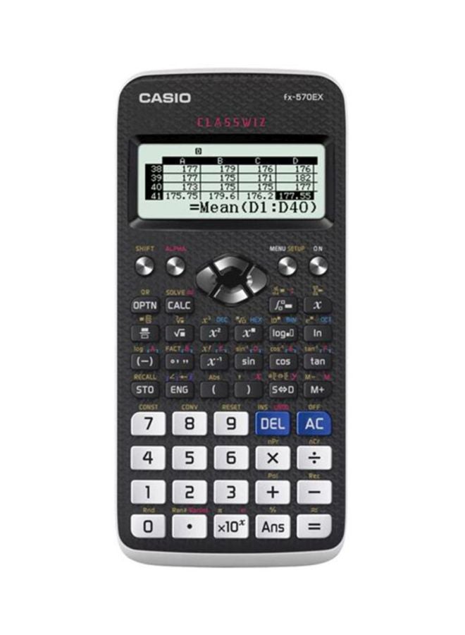 CASIO ClassWiz 12-Digit Dot Matrix Display Scientific Calculator Black - Image 1