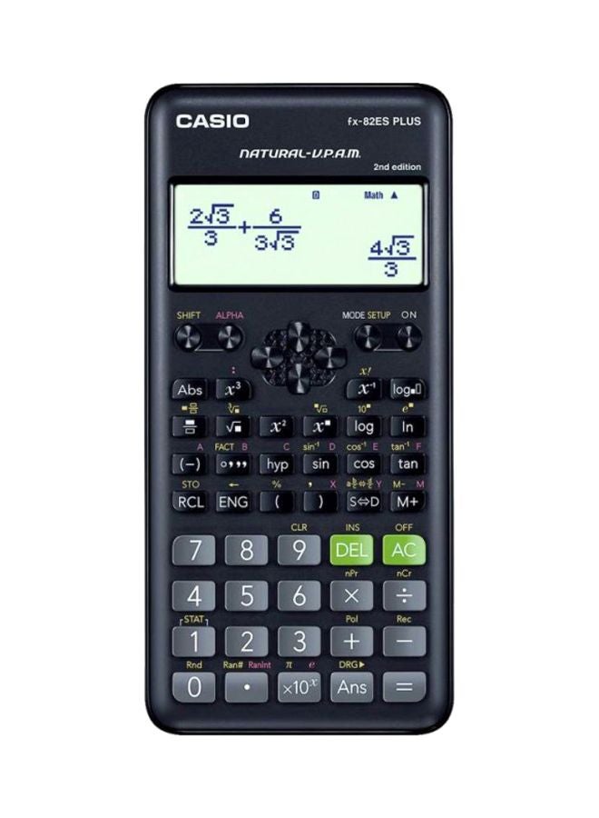 CASIO ES Plus Series Scientific Calculator Black/Grey/Green - Image 1