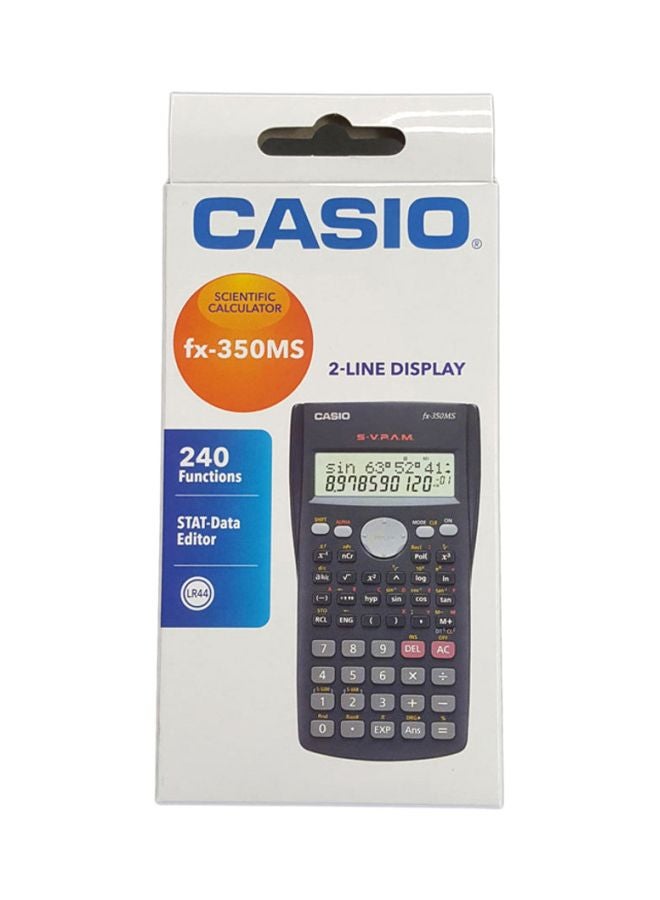 كاسيو آلة حاسبة علمية بشاشة سعة 12 رقماً أزرق / رمادي/ زهري - Image 3