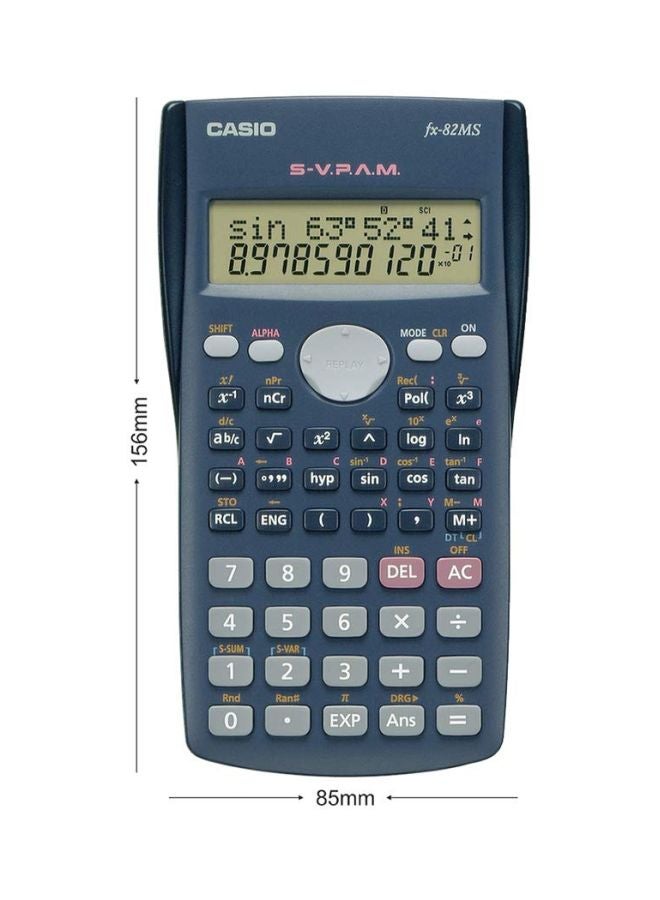 CASIO - 12-Digit Non Programmable Scientific Calculator Blue - Image 1