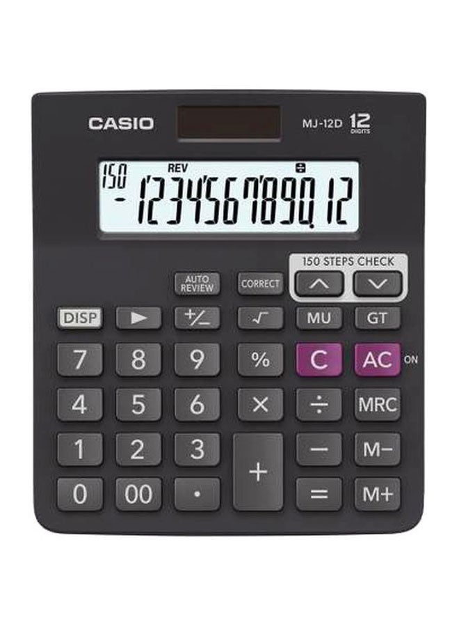 CASIO - 12-Digit Scientific Calculator Black - Image 1