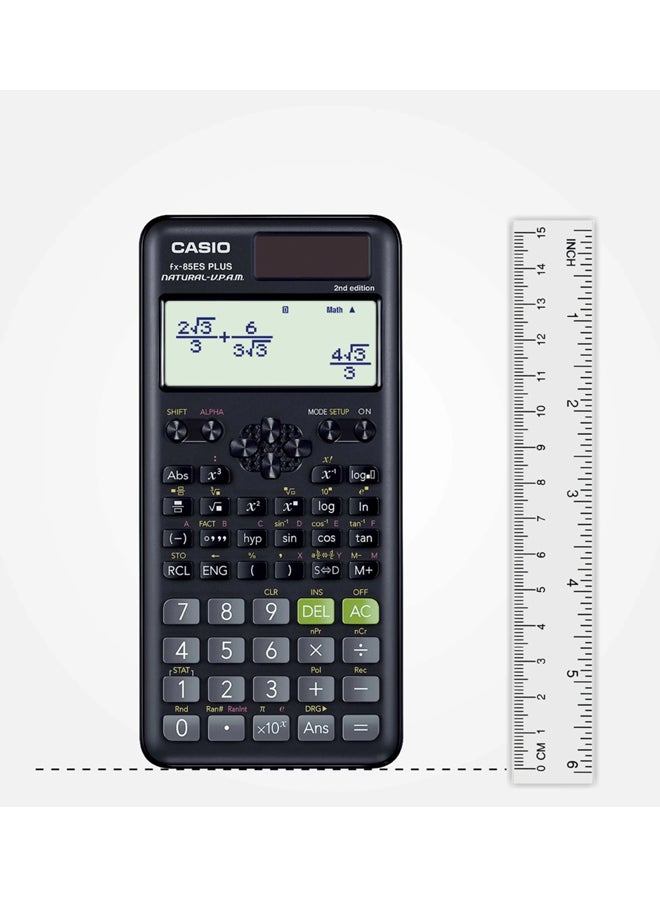 CASIO FX-82ESPLUS-2-WDTV 2nd Edition Function Scientific Calculator -  Black - Image 3