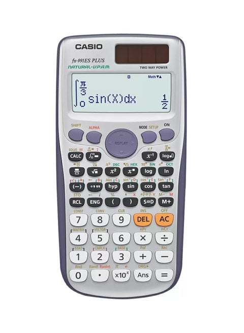 12-Digit Non-Programmable Scientific Calculator White/Grey