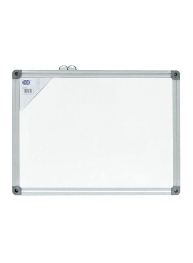 FIS Double Sided Framed Board White/Silver