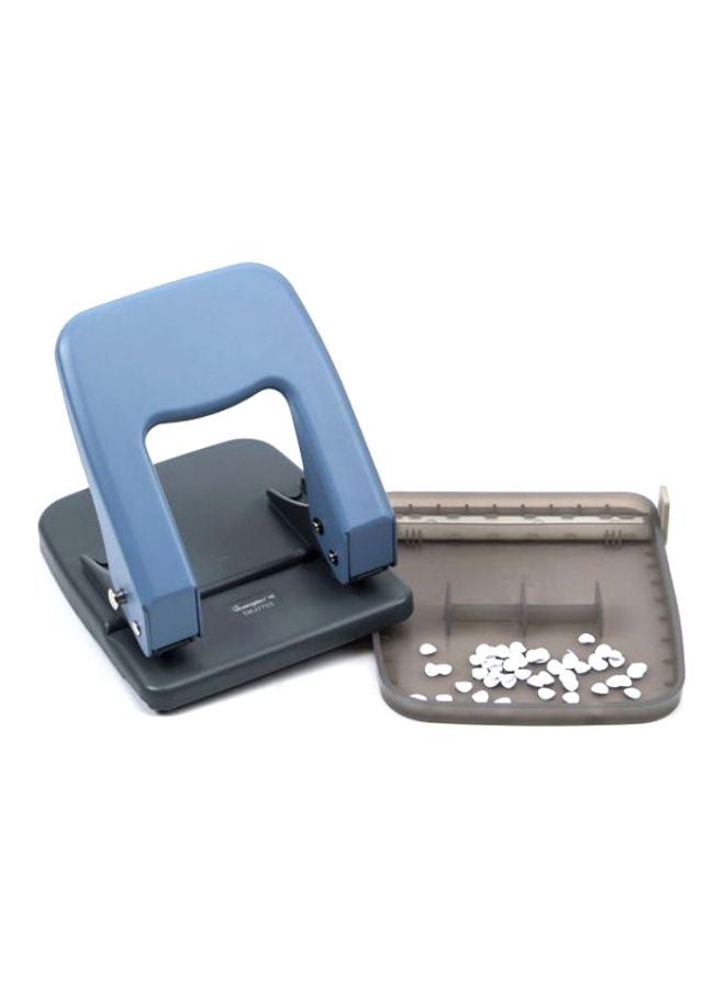 Xiaomi Youpin Guangbo Metal Two-Hole Puncher Blue/Black - Image 2