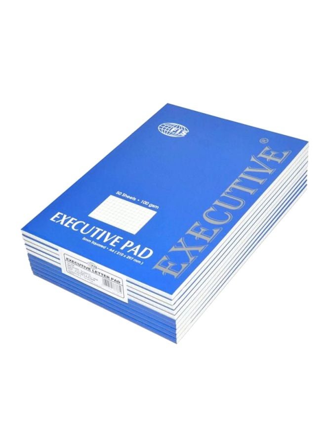 FIS 10-Piece A4 Executive Writing Pad Set Blue - Image 1