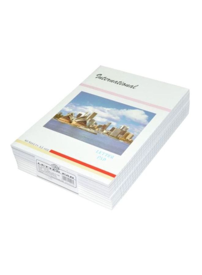 FIS 10-Piece A4 International Writing Notepad Set White - Image 1