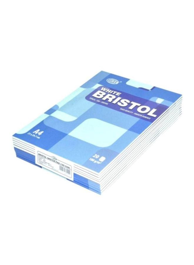FIS - Pack Of 10 Bristol Sketch Pad Blue - Image 1