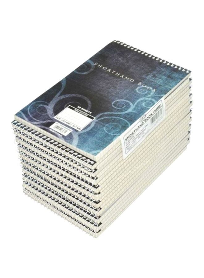 إف اي أس  مجموعة دفاتر شورت هاند بسلك من 20 قطعة أسود/أزرق - Image 1