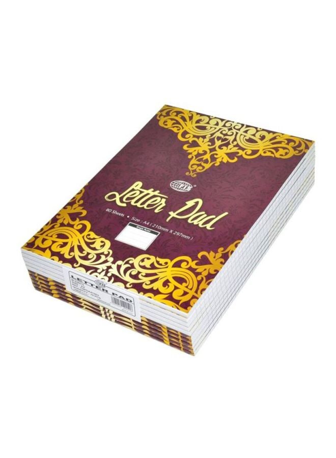 إف اي أس  مجموعة أوراق للكتابة من 10 قطع أحمر/أصفر - Image 1