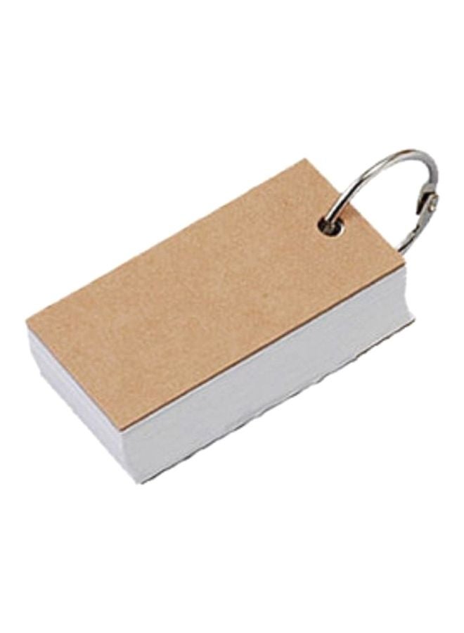 MUJI Single Ring Memo Book Beige/White  - Image 1