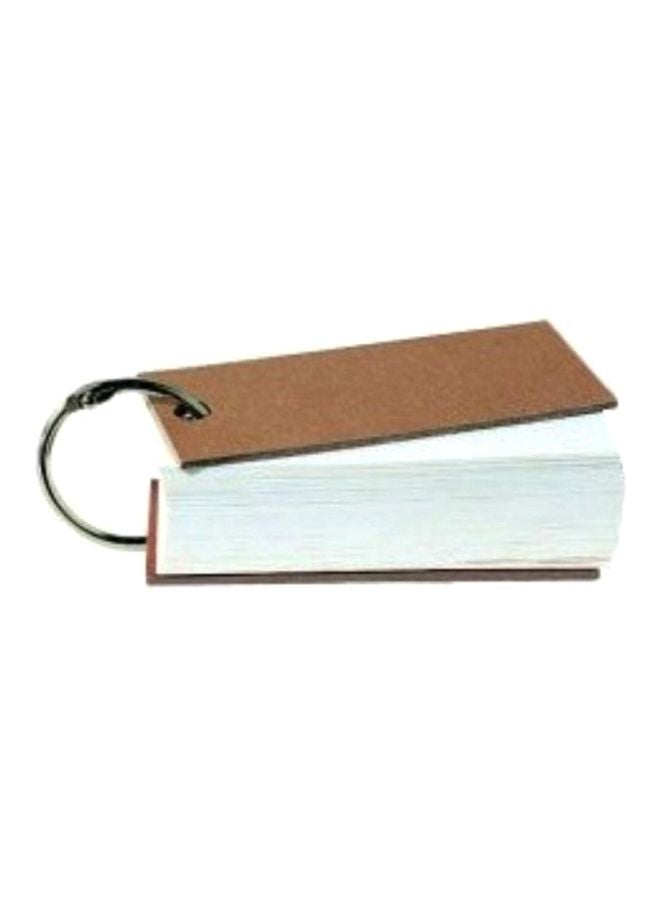 MUJI Single Ring Memo Book Beige/White  - Image 2