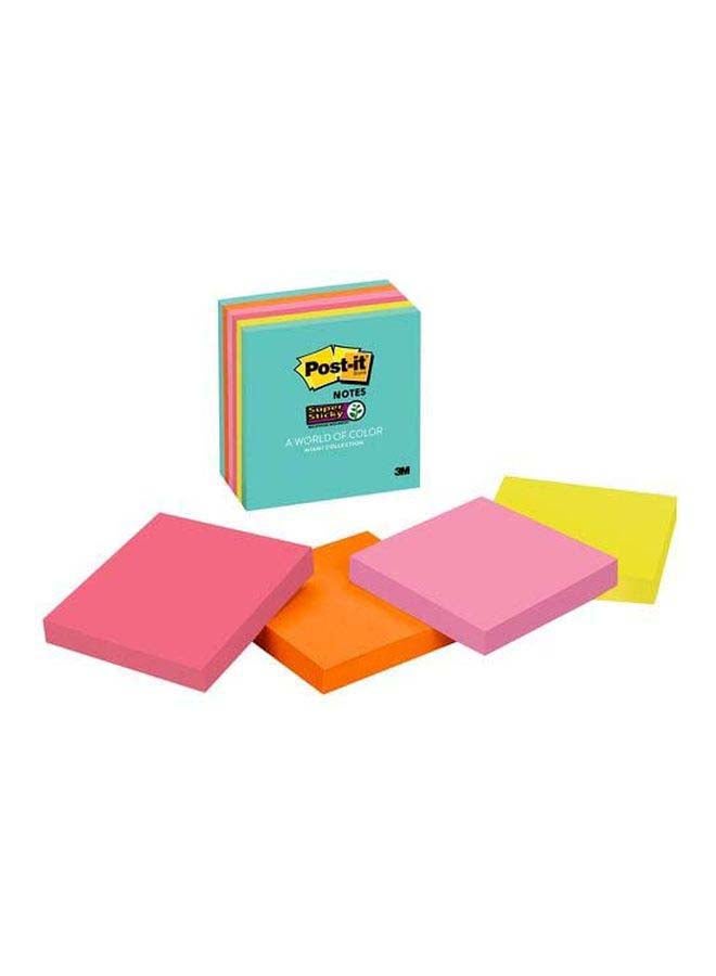 3M Post It Super Sticky Notes Miami Collection Pink/Green/Yellow - Image 2