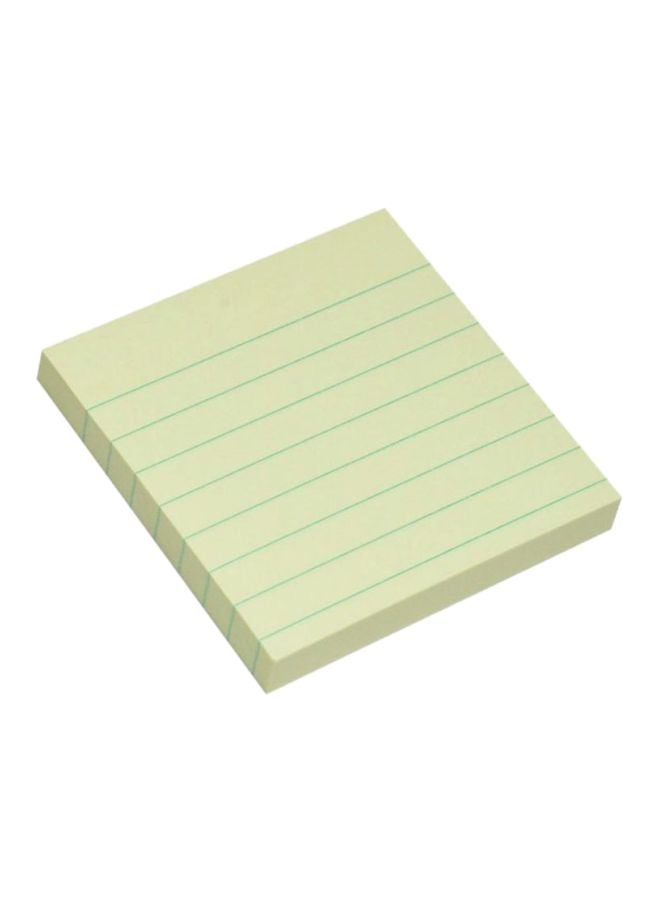 FIS 12-Piece Ruled Sticky Notes Set Yellow - Image 1