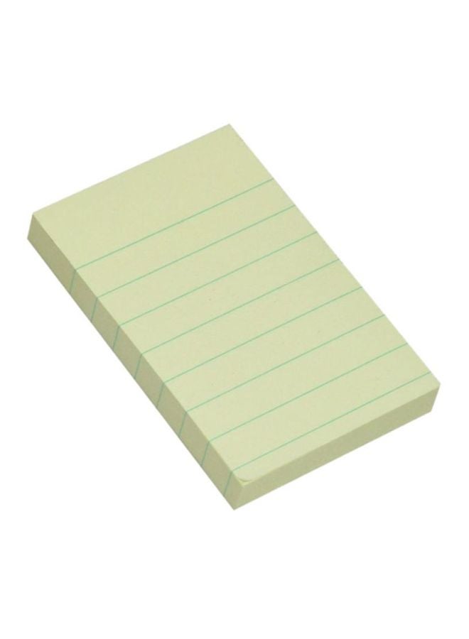 إف اي أس  مجموعة أوراق ملاحظات لاصقة مُسطَّرة مكونة من 12 قطعة أصفر - Image 2