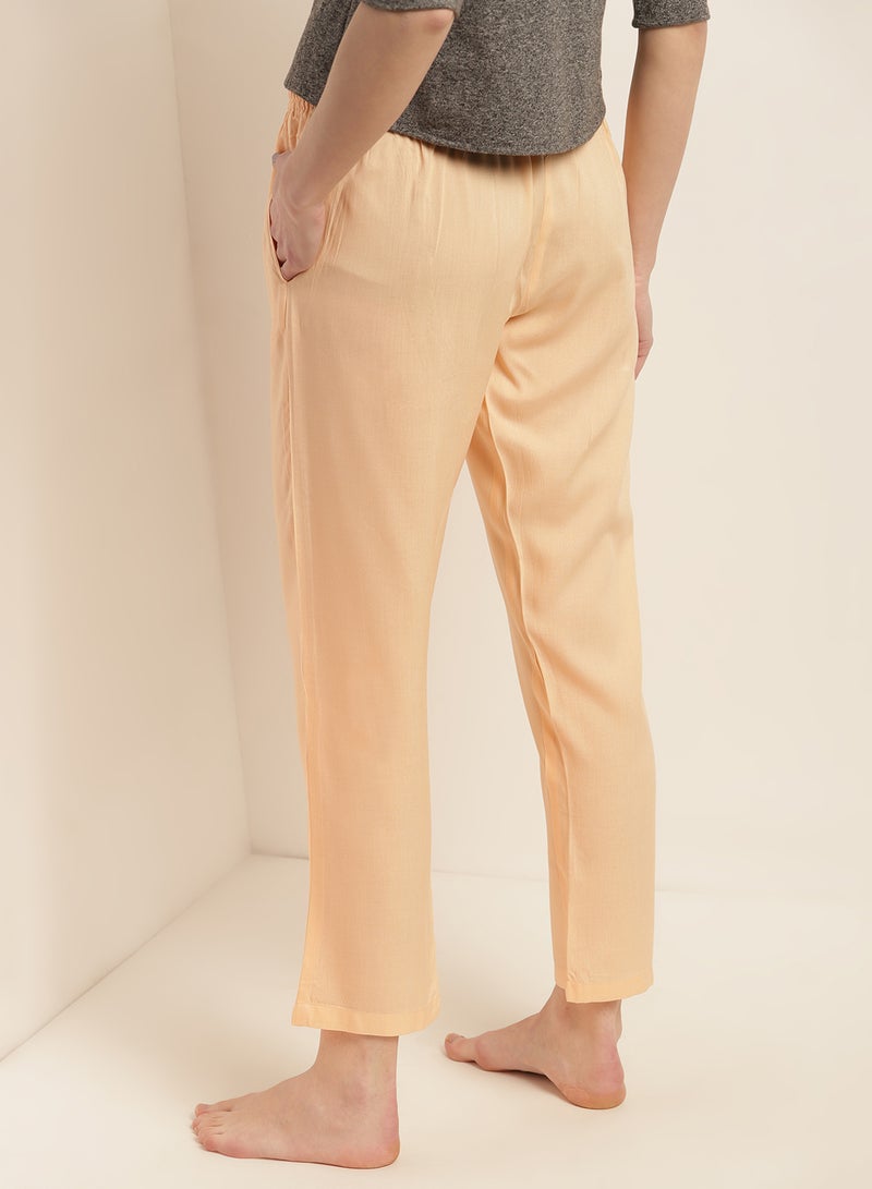 Aila Solid Design Comfortable Wear Pyjama Gold  - Image 2