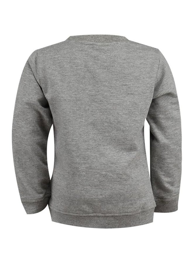 Basicxx - Round Neck Regular Sweatshirt Grey Melange - Image 1