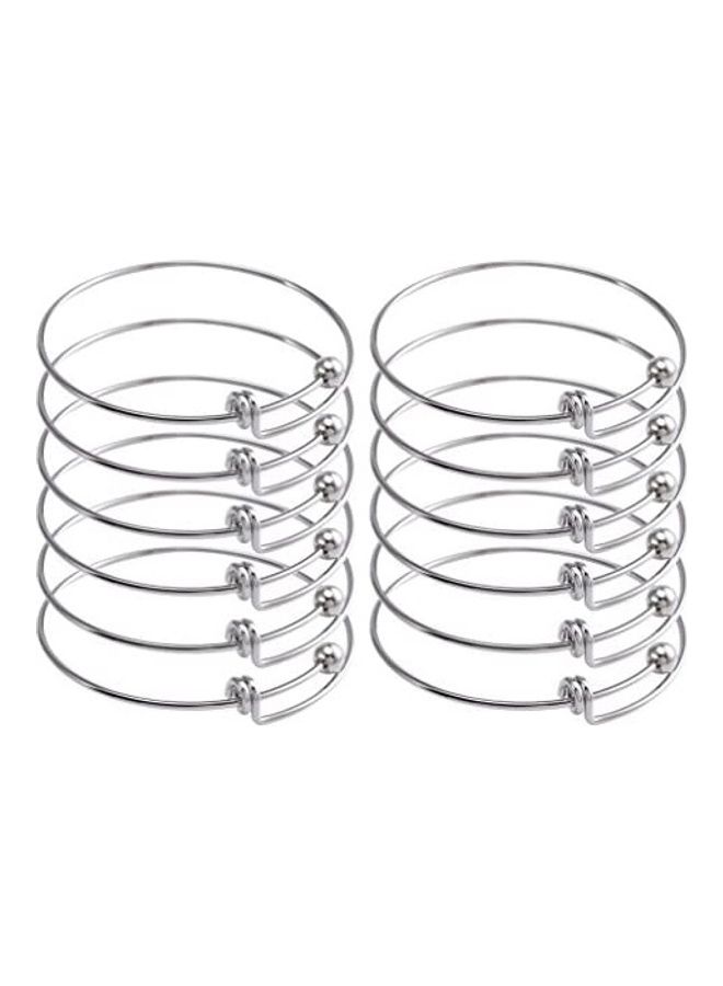 Generic 12-Piece Expandable Blank Bangles For Jewellery Making 