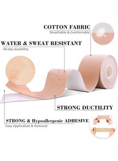 Glamroot Women's Nipple Cover Tape For A-E Cup Size Beige  - Image 2