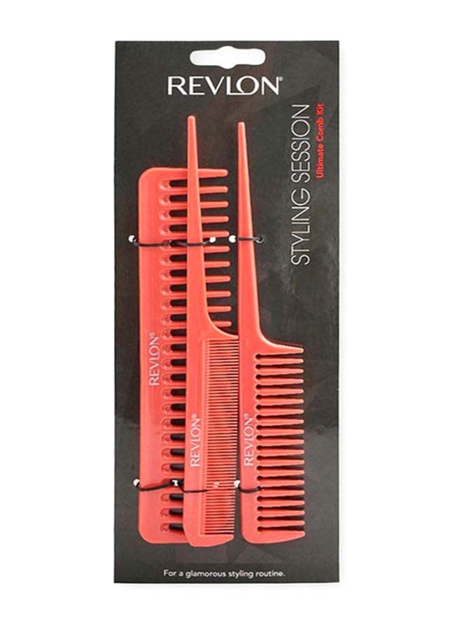 Revlon 3-Piece Styling Session Ultimate Comb Set Orange  - Image 2