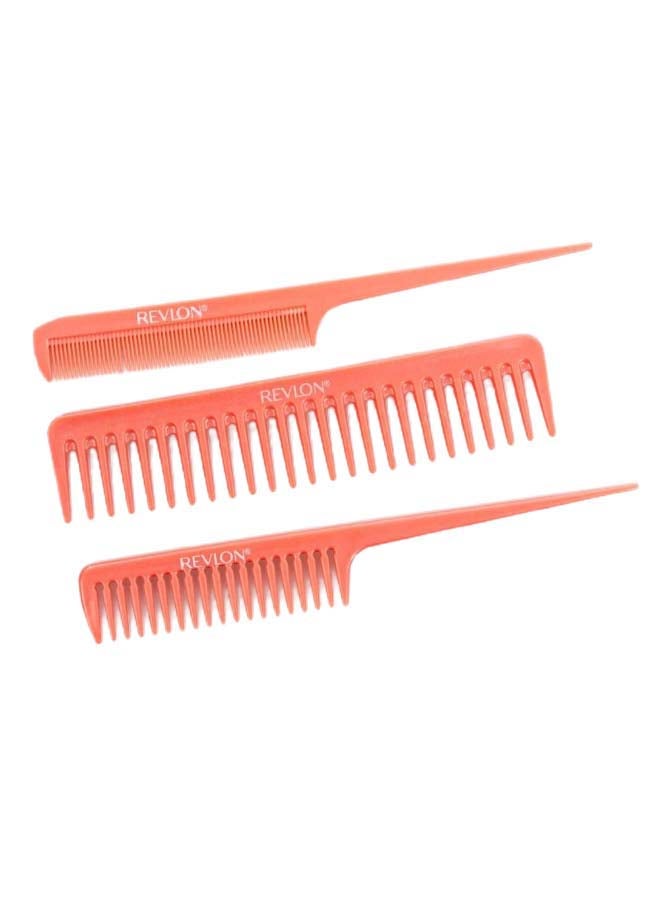 Revlon 3-Piece Styling Session Ultimate Comb Set Orange  - Image 1