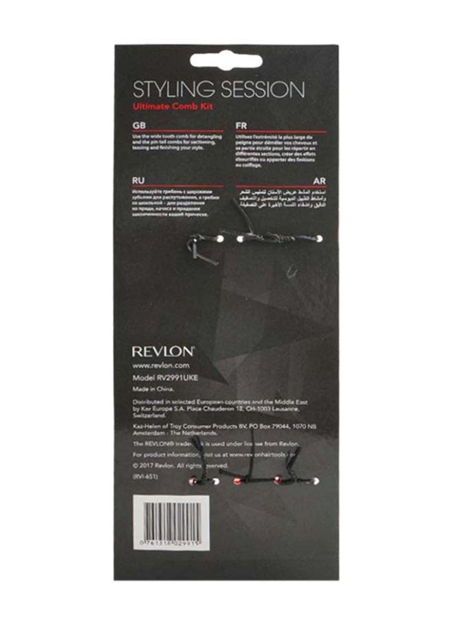 Revlon 3-Piece Styling Session Ultimate Comb Set Orange  - Image 4