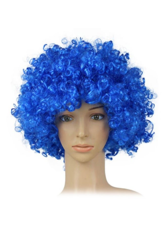Voberry Party Disco Afro Clown Masquerade Hair Wig Blue 25 x 16cm - Image 1