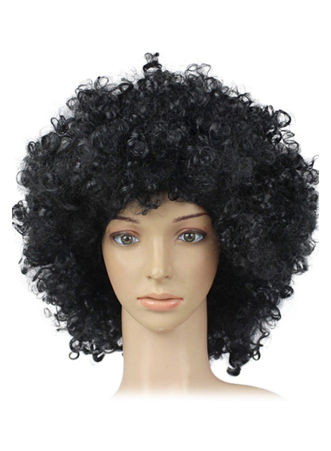Voberry Party Disco Afro Clown Masquerade Hair Wig Black - Image 1