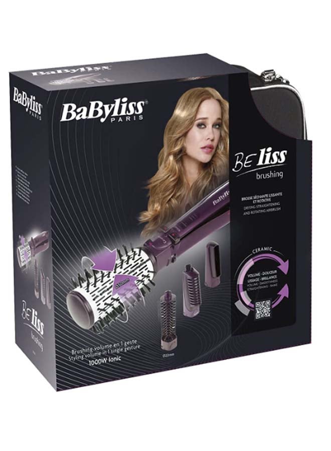 babyliss Rotating Hair Brush Styler Kit Black/White  - Image 5