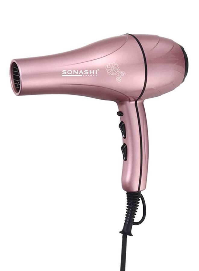 SONASHI - Hair Dryer 2000W  Builtin 2 HeatAirflow Settings with Cool Shot Function  AC Motor with Cold and Hot Wind Feature  Stylish Lightweight Design For Comfort Use  SHD-3046 Rose-Gold - Image 1