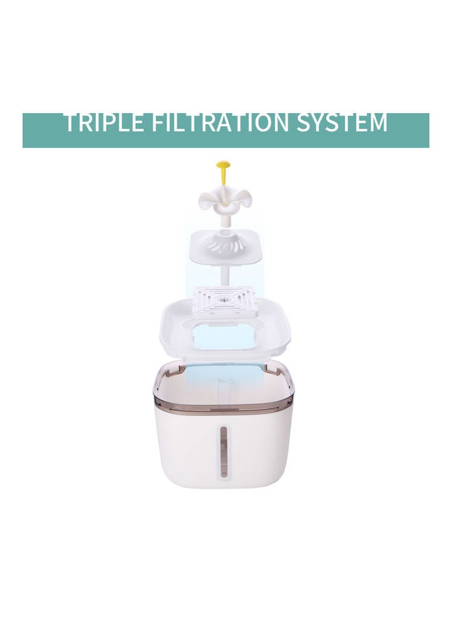 Generic Automatic Pet Water Fountain With Viewing Window White 20x14x20cm  - Image 5