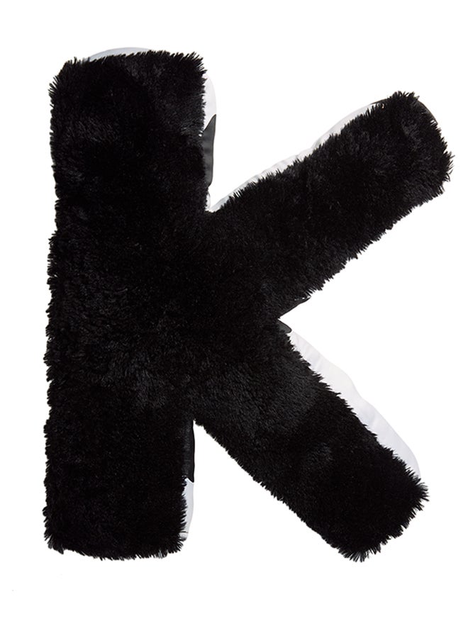 NOOSA Polka Dot Letter K Cushion White/Black 45 X 30cm - Image 2