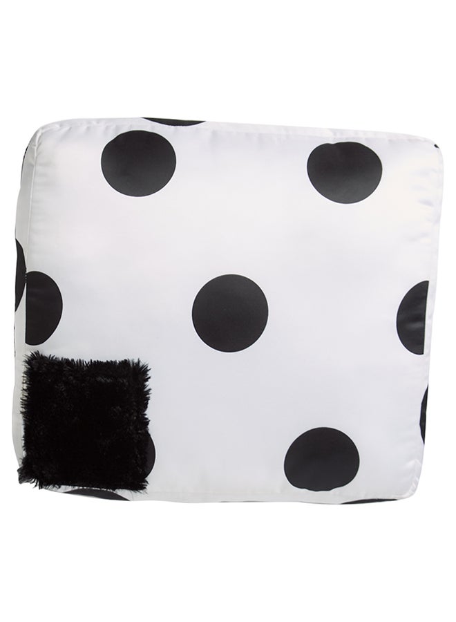 NOOSA Polka Dot Square Cushion White/Black 30 X 30cm - Image 1