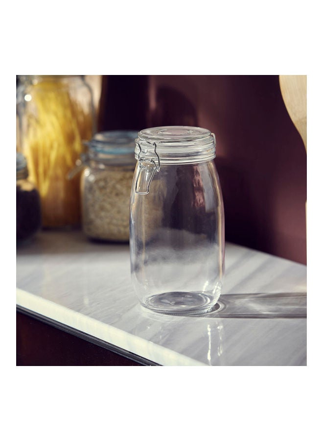 Home Box Atlanta Glass Canister With Metal Clip Multicolour 1.4Liters  - Image 3