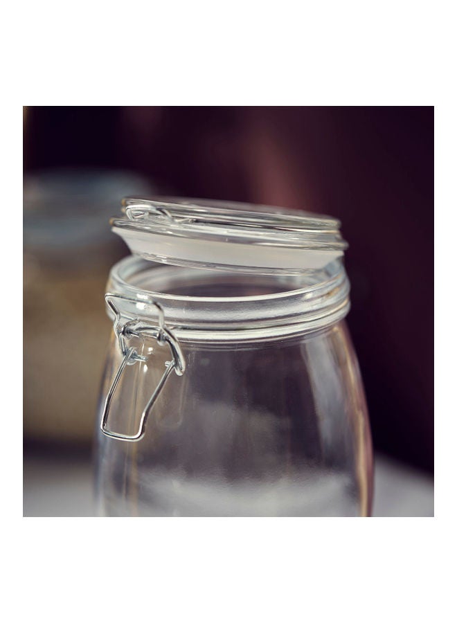 Home Box Atlanta Glass Canister With Metal Clip Multicolour 1.4Liters  - Image 4