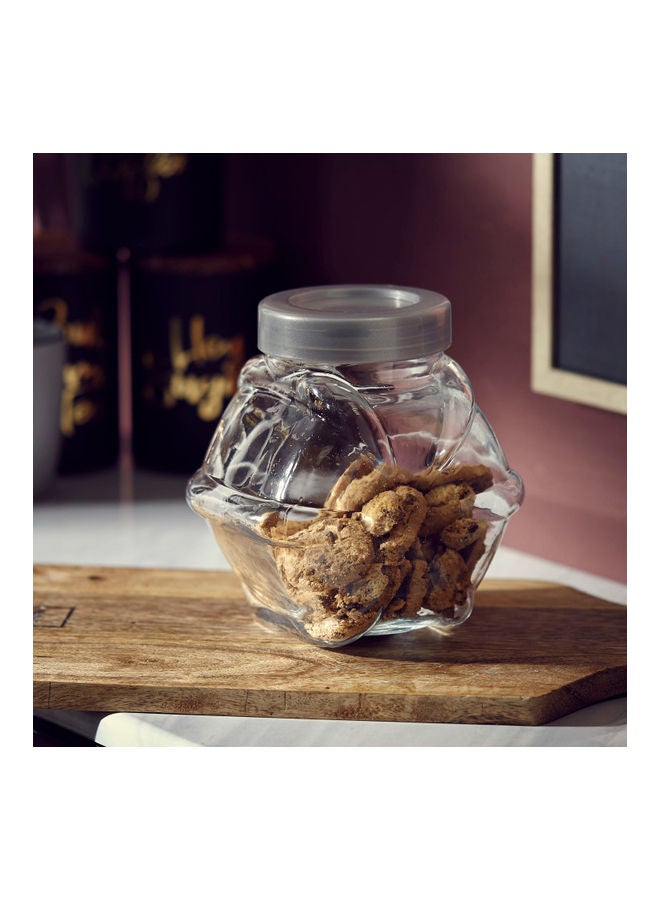 Home Box Crystal Glass Canister With Lid Clear 1.7Liters  - Image 1