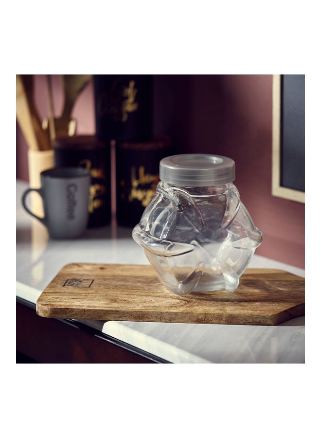 Home Box Crystal Glass Canister With Lid Clear 1.7Liters  - Image 4