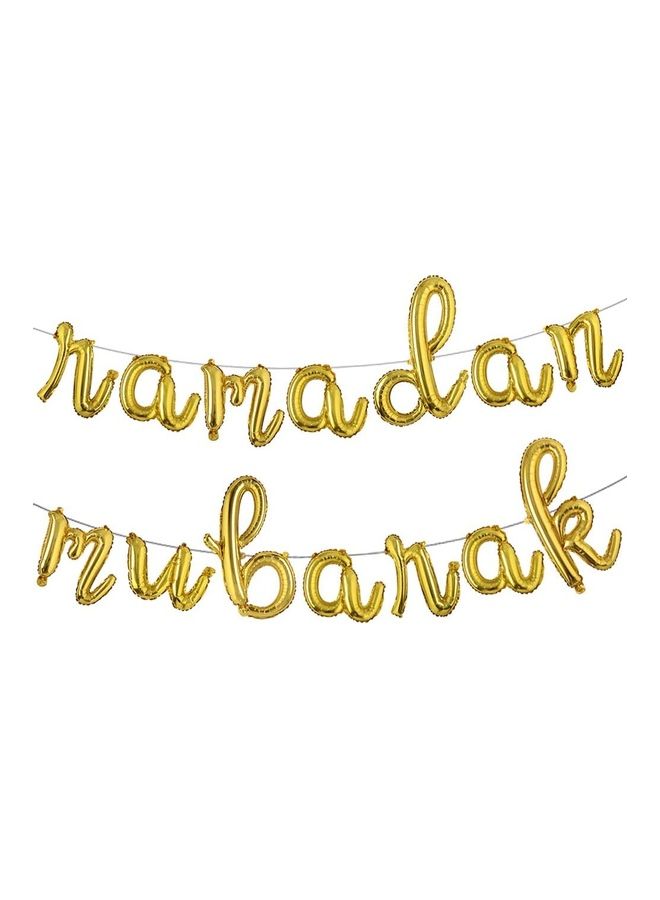 ذا بارتي بوبير - "بالون من القصدير بتصميم عبارة "Ramadan Mubarak" 16بوصة - Image 1