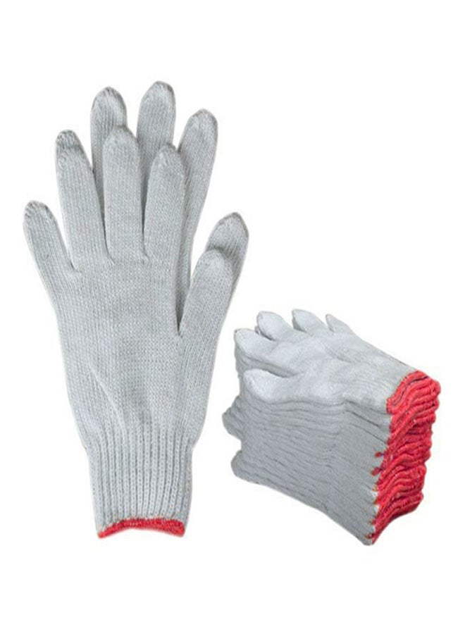 Generic COTTON garden GLOVE 10 pairs Assorted 22x11cm  - Image 2