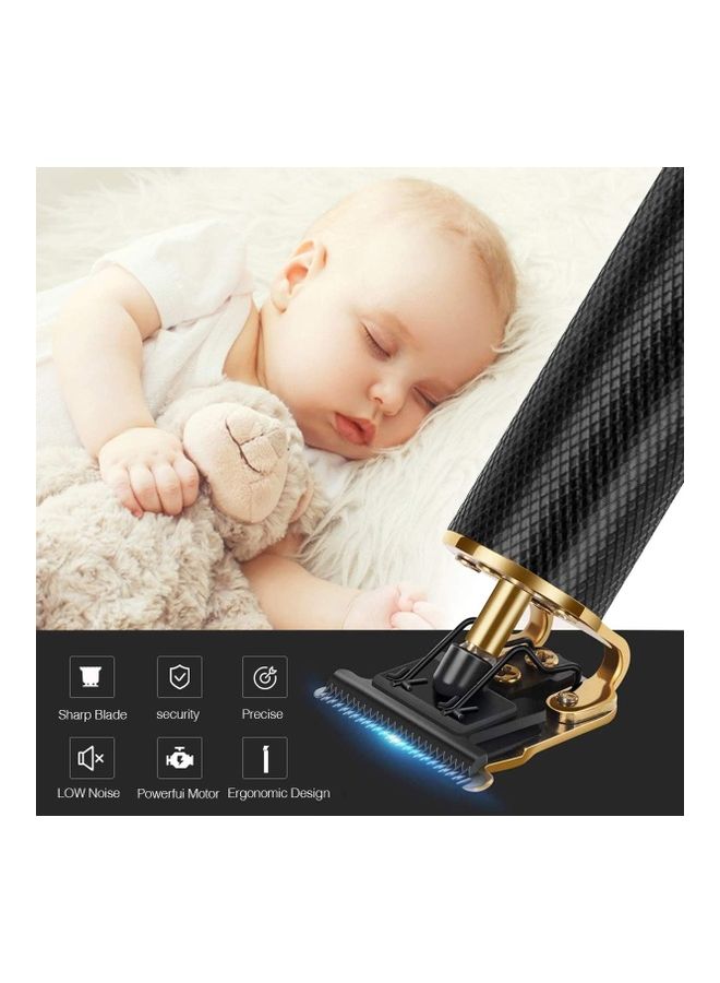 Generic - Waterproof Rechargeable Electric Pro Li Clippers Black/Gold 8.9x6.69x2.2inch - Image 1