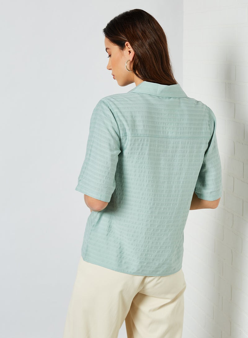 Iconic Textured Top Green  - Image 2