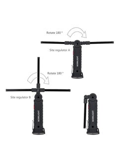 بيوينتي مصباح يدوي ومحمول وقابل للشحن ومزود بمنفذ USB أسود/أحمر/أبيض 7 x 18سم  - Image 2