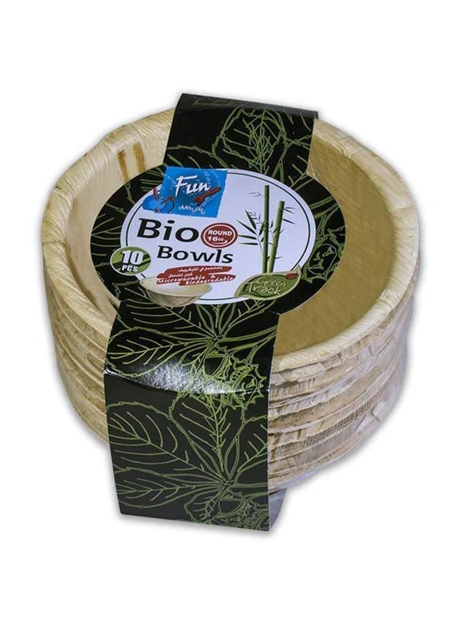 Fun 10-Piece Bio Bowls Brown  - Image 2