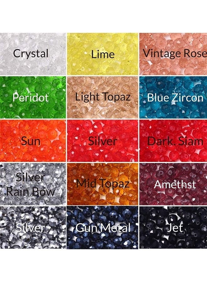SAPU - 1500-Piece Glass Beads For Jewelery Making - Image 1
